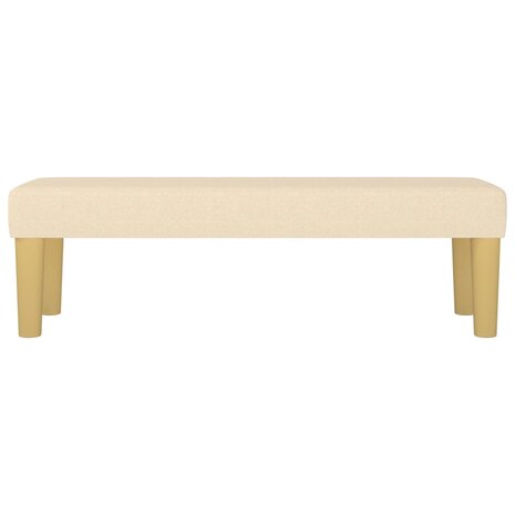 Bankje 100x30x30 cm stof crèmekleurig 3