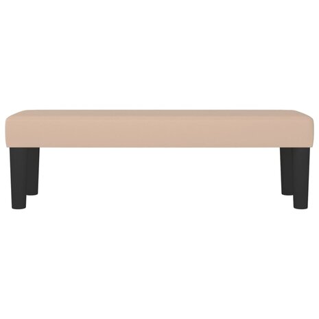 Bankje 100x30x30 cm kunstleer cappuccinokleurig 3