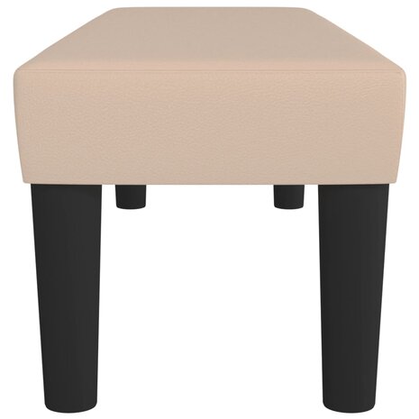Bankje 100x30x30 cm kunstleer cappuccinokleurig 4