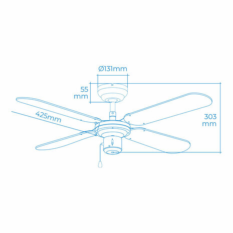 Plafondventilator EDM 33802 Báltico Wit 50 W ø 102 cm 6