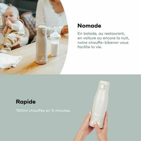 Flessenwarmer Babymoov Moov & Feed Beige 4