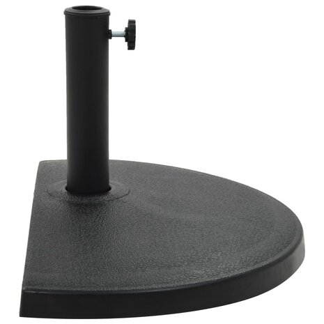 Parasolvoet halfrond 15 kg polyresin zwart 2