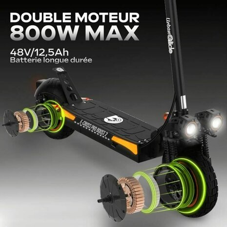 Elektrische Step Urbanglide ECROSS PRO BOOST 2 Zwart 25 km/h 800 W 3