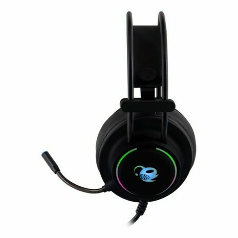 Hoofdtelefoon met microfoon CoolBox DeepLighting Zwart 2