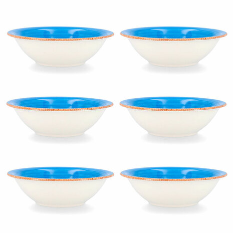Kom Quid Vita Blauw Keramisch 6 Stuks (18 cm) 1