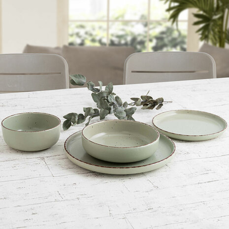 Kom Quid Duna Groen Keramisch 15 x 15 cm (6 Stuks) 2