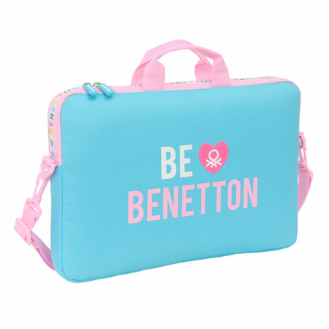 Laptoptas Benetton Unique Roze Turkoois 40 x 27 x 4 cm 1