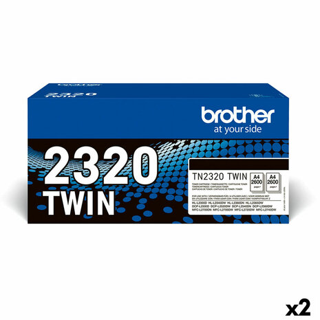 Originele Toner Brother L2300D/L2340DW/L2360DN/L2365DW/L2500/L2700 Zwart (2 Stuks) 1
