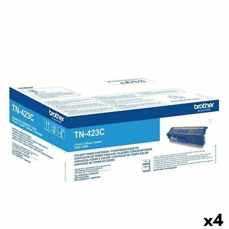 Originele Toner Brother HLL8260CDW HLL8360CDW HLL9310CDW TN423C Cyaan (4 Stuks) 1