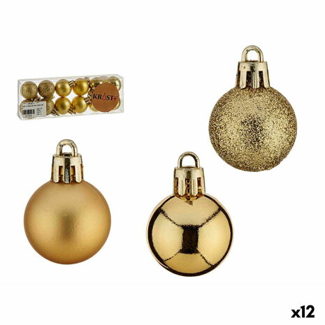Set kerstballen Gouden PVC Ø 3 cm (12 Stuks) 1