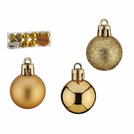 Set kerstballen Gouden PVC Ø 3 cm (12 Stuks) 2