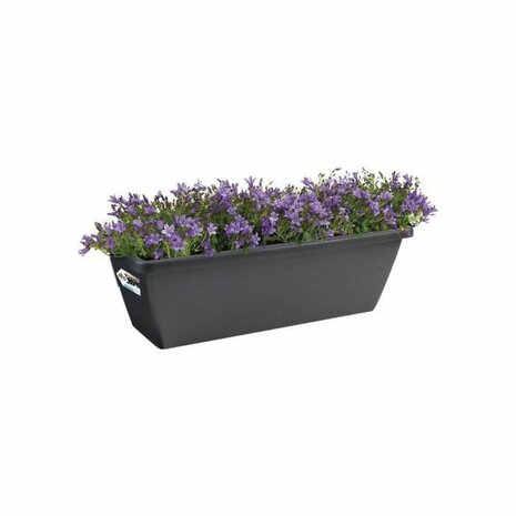 Bloempot Elho Zwart Antraciet Plastic Rechthoekig Modern 2