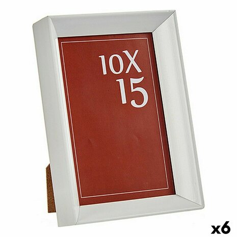 Fotolijsten WPC0235MG-1-WH Wit Glas Plastic (6 Stuks) 1