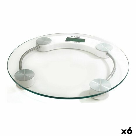 Digitale Personenweegschaal Basic Home Transparant 33 x 3,5 cm (6 Stuks) 1