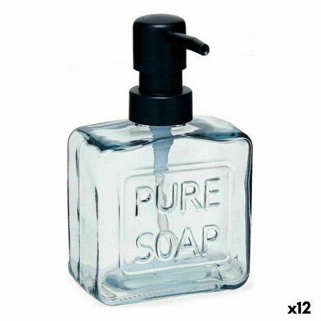 Zeepdispenser Pure Soap 250 ml Kristal Zwart Plastic (12 Stuks) 1