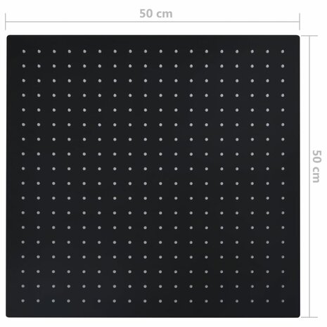 Regendouchekop vierkant 50x50 cm roestvrij staal zwart 7