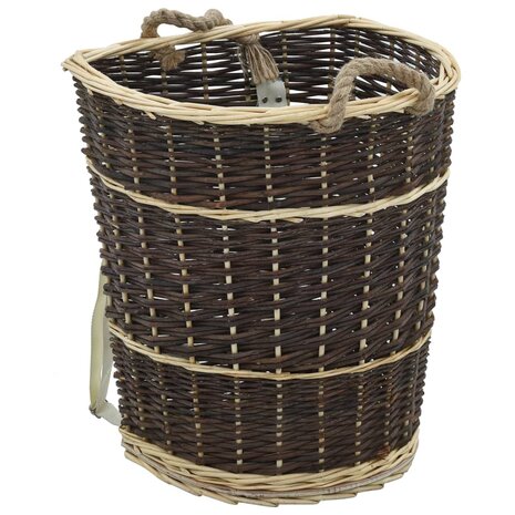 Houtmand met draagriemen 44,5x37x50 cm natuurlijk wilgenhout 1