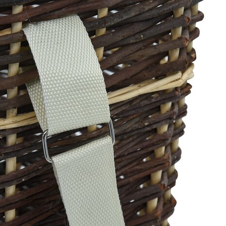 Houtmand met draagriemen 44,5x37x50 cm natuurlijk wilgenhout 7