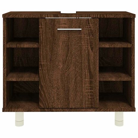 Badkamerkast 60x32x53,5 cm bewerkt hout bruin eikenkleur 5