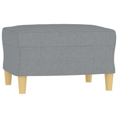 3-delige Loungeset met kussens stof lichtgrijs 5