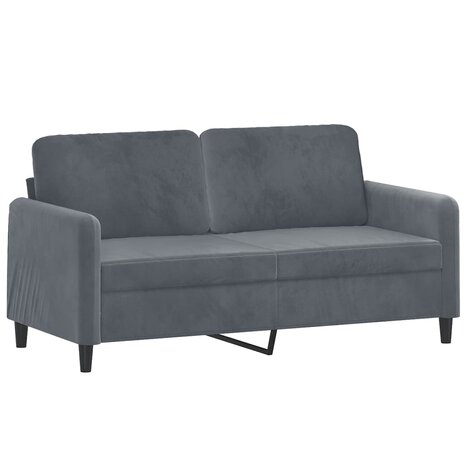 3-delige Loungeset fluweel donkergrijs 4