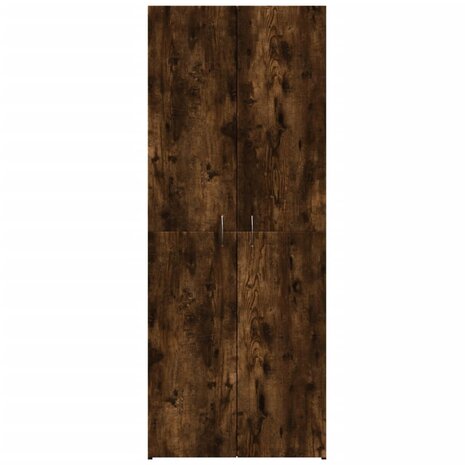 Archiefkast 60x32x153 cm bewerkt hout gerookt eikenkleurig 4