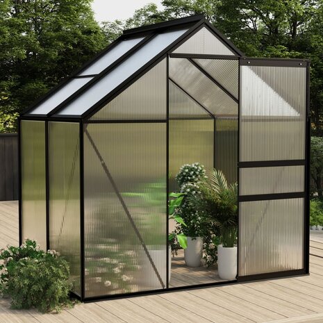 Tuinkas 2,47 m³ aluminium antracietkleurig 1