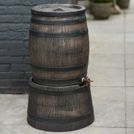 Nature Standaard voor regenton met hout-look 45x28,5 cm bruin  3