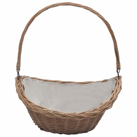 Houtmand met handvat 57x46,5x52 cm wilgenhout bruin 2