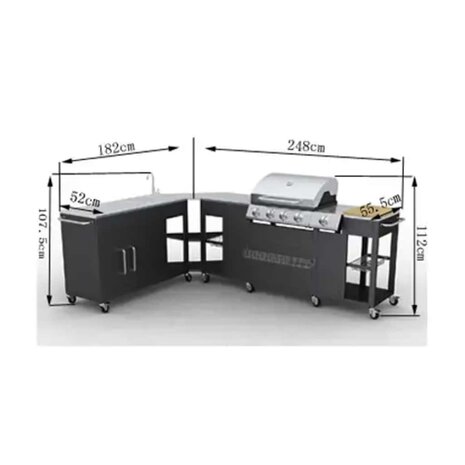 Buitenkeuken Missouri 4 branders 6