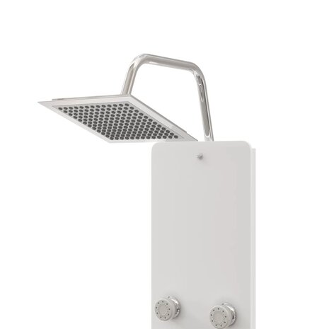 Douchepaneel 25x47,5x130 cm glas wit  4