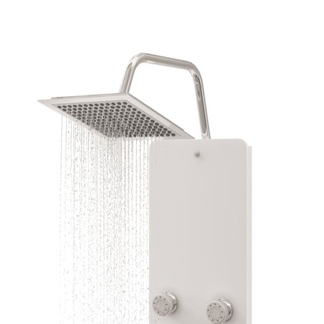 Douchepaneel 25x47,5x130 cm glas wit  5