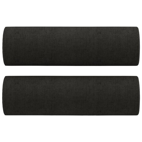 2-delige Loungeset met kussens stof zwart 5
