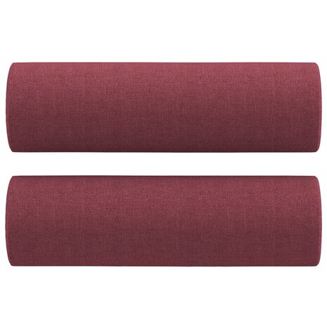 2-delige Loungeset met kussens stof wijnrood 5