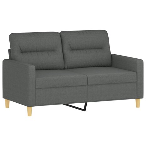 2-delige Loungeset met kussens stof donkergrijs 3