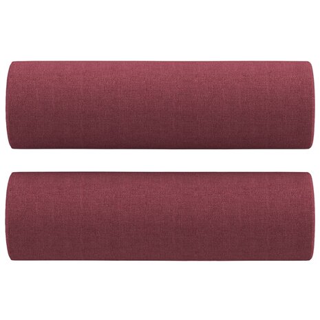 2-delige Loungeset met kussens stof wijnrood 6