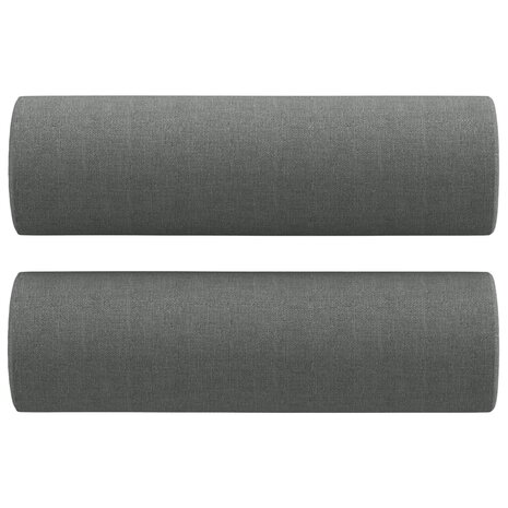 Tweezitsbank met sierkussens 120 cm stof donkergrijs 5