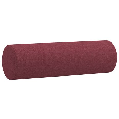 Tweezitsbank met sierkussens 140 cm stof wijnrood 6