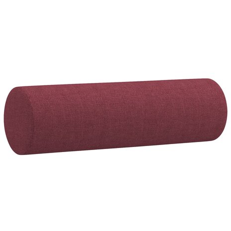 Tweezitsbank met sierkussens 140 cm stof wijnrood 6