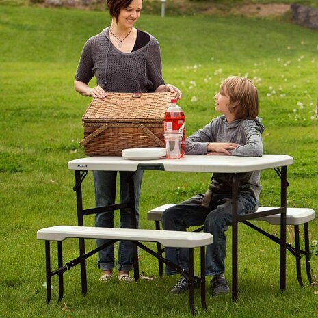 Tafel met stoelen Lifetime Crème 106 x 61 x 74 cm 6