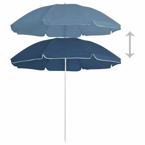 Parasol met stalen paal 180 cm blauw 2