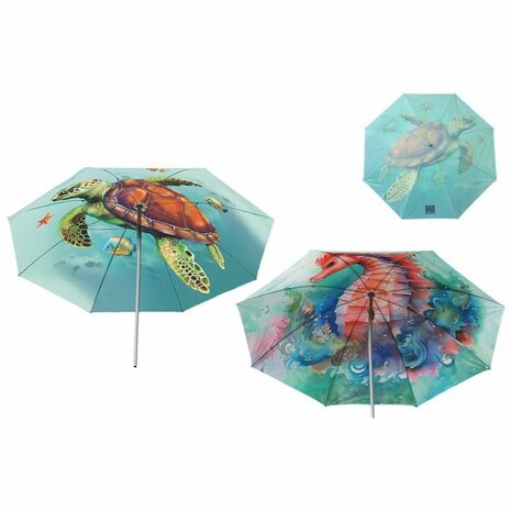 Strandparasol Ø 140 cm SPF50+ Navy 1