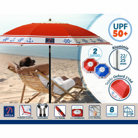 Strandparasol Ø 180 cm SPF50+ Anker 2