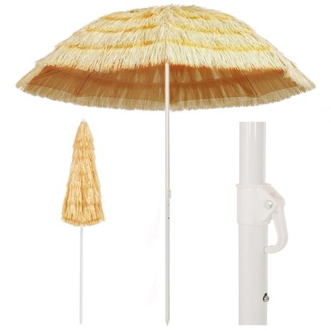 Strandparasol Hawaï stijl 240 cm naturel 1
