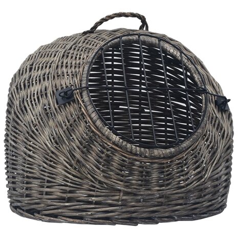 Kattendrager 60x45x45 cm natuurlijk wilgenhout grijs 3