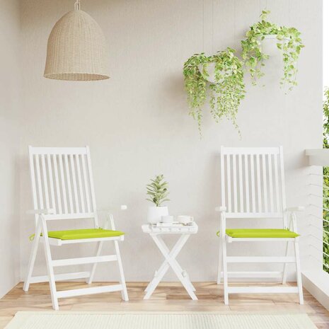 Tuinstoelkussens 2 st 50x50x3 cm oxford stof felgroen 1