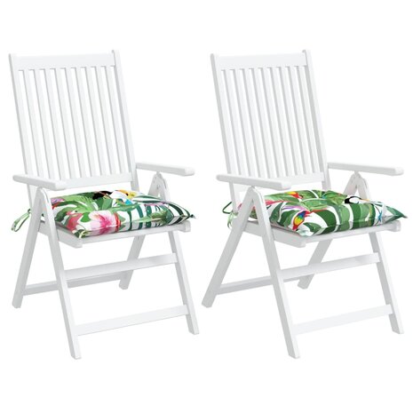 Stoelkussens 2 st 50x50x7 cm stof meerkleurig 4