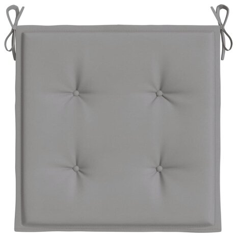 Tuinstoelkussens 2 st 50x50x3 cm stof grijs 6