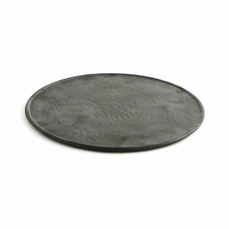 Onderbord Quid Mineral Gres Keramisch Zwart Ø 33 cm (6 Stuks) 4
