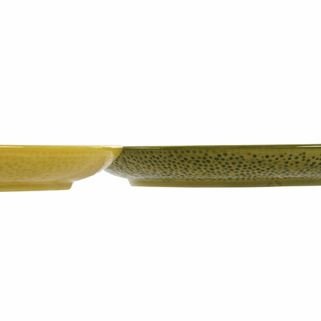Dinerbord Home ESPRIT Geel Groen Keramiek Citroen 22,5 x 22,5 x 2,5 cm (2 Stuks) 4